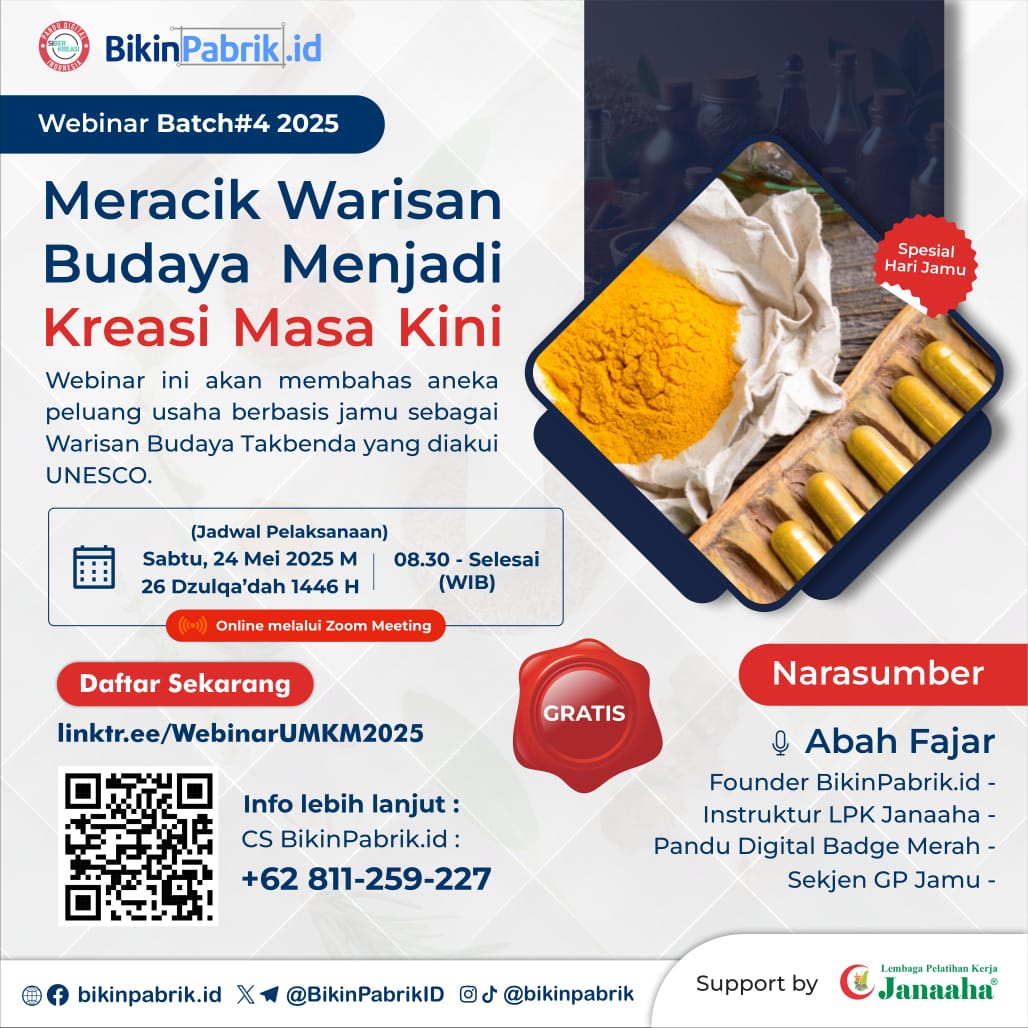 Webinar BikinPabrik.id Batch 4 2025 – Janaaha Yogyakarta